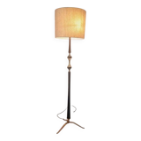 Tripod floor lamp – 1950s – wood and brass.