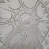 Chiseled glass vase, "round and striped" patterns