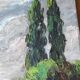 Riverside landscape painting (signed Chevalier)