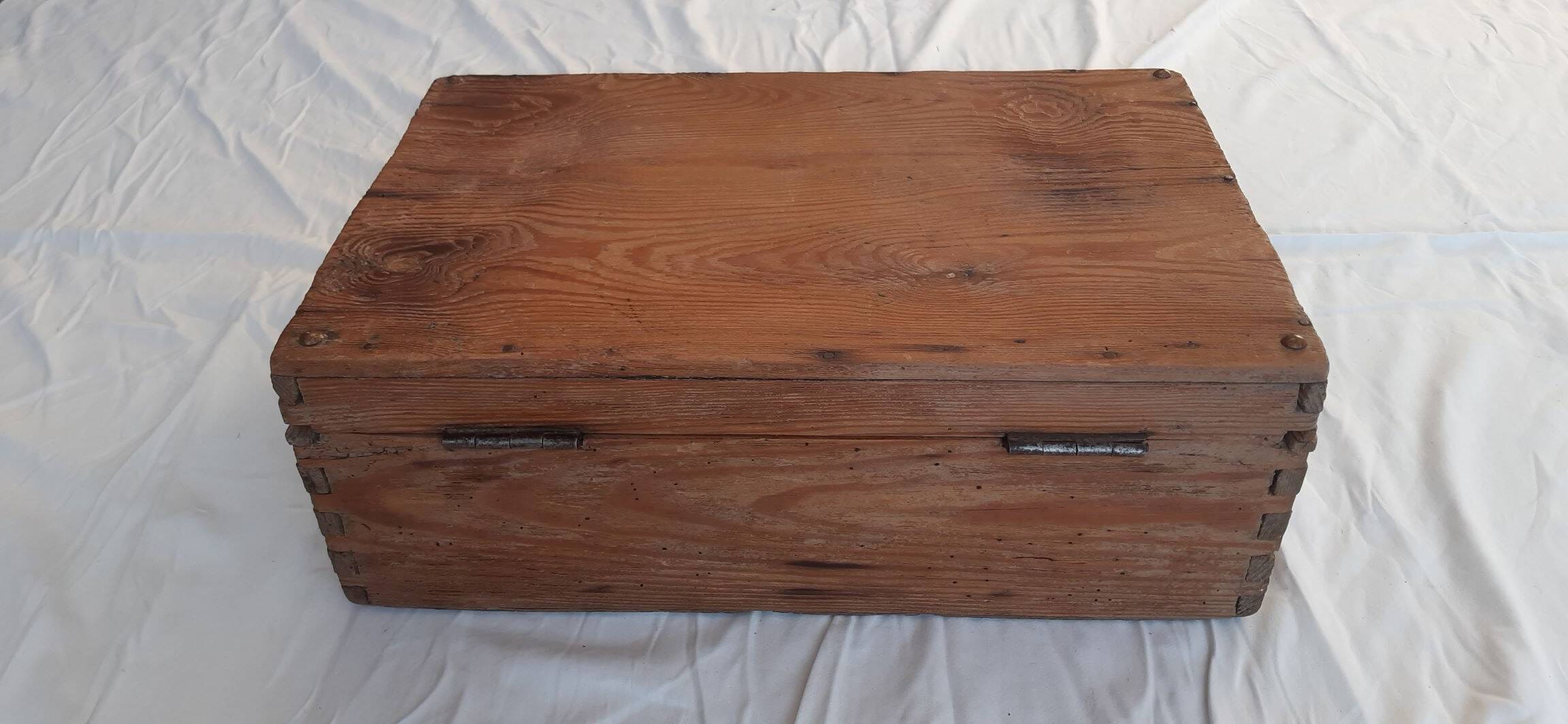 Old wooden suitcase