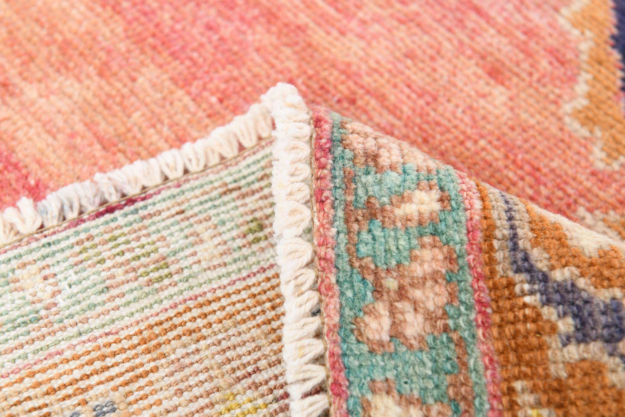 5x9 Pink & Navy Blue Soft Pastel Persian Rug, 152x272Cm SK 20089