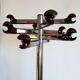 Space age 1970 coat rack in chromed metal and Bakelite