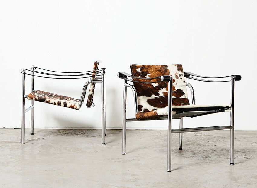 Le Corbusier Pair of LC1 Easy Chairs for Cassina 1990