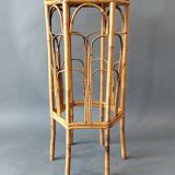 Vintage bamboo pedestal table.