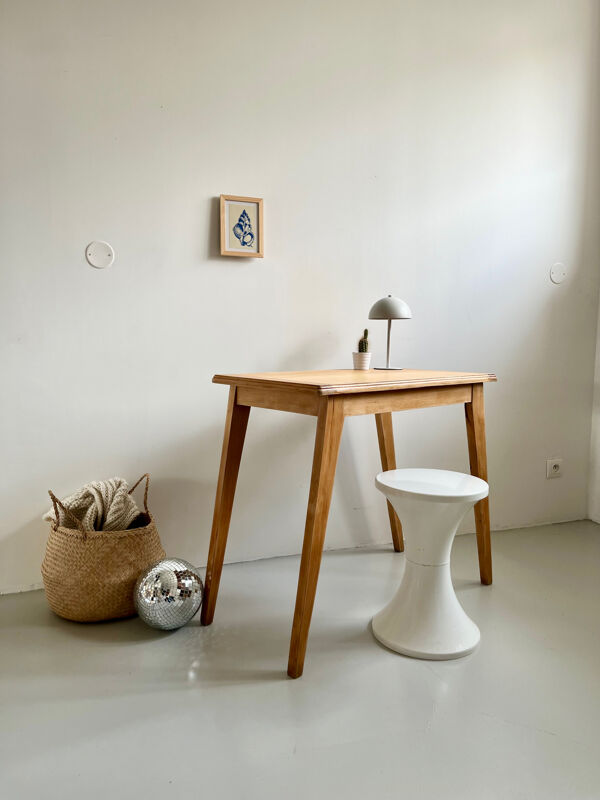 Table appoint / petit bureau pieds compas 1950