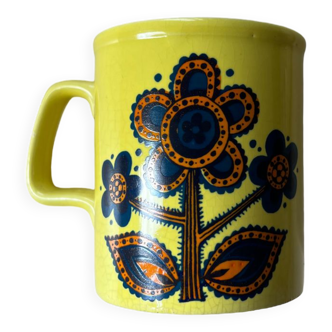 Staffordshire mug yellow england