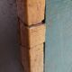 Painted wooden box "popular art", bulging lid
