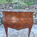Small Louis XV style desk chest of drawers, 19th century period