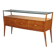 Vintage design chest of drawers veneered in cherry wood, 6 drawers, original from the 1950s
