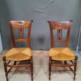 Pair of chair straws directoire