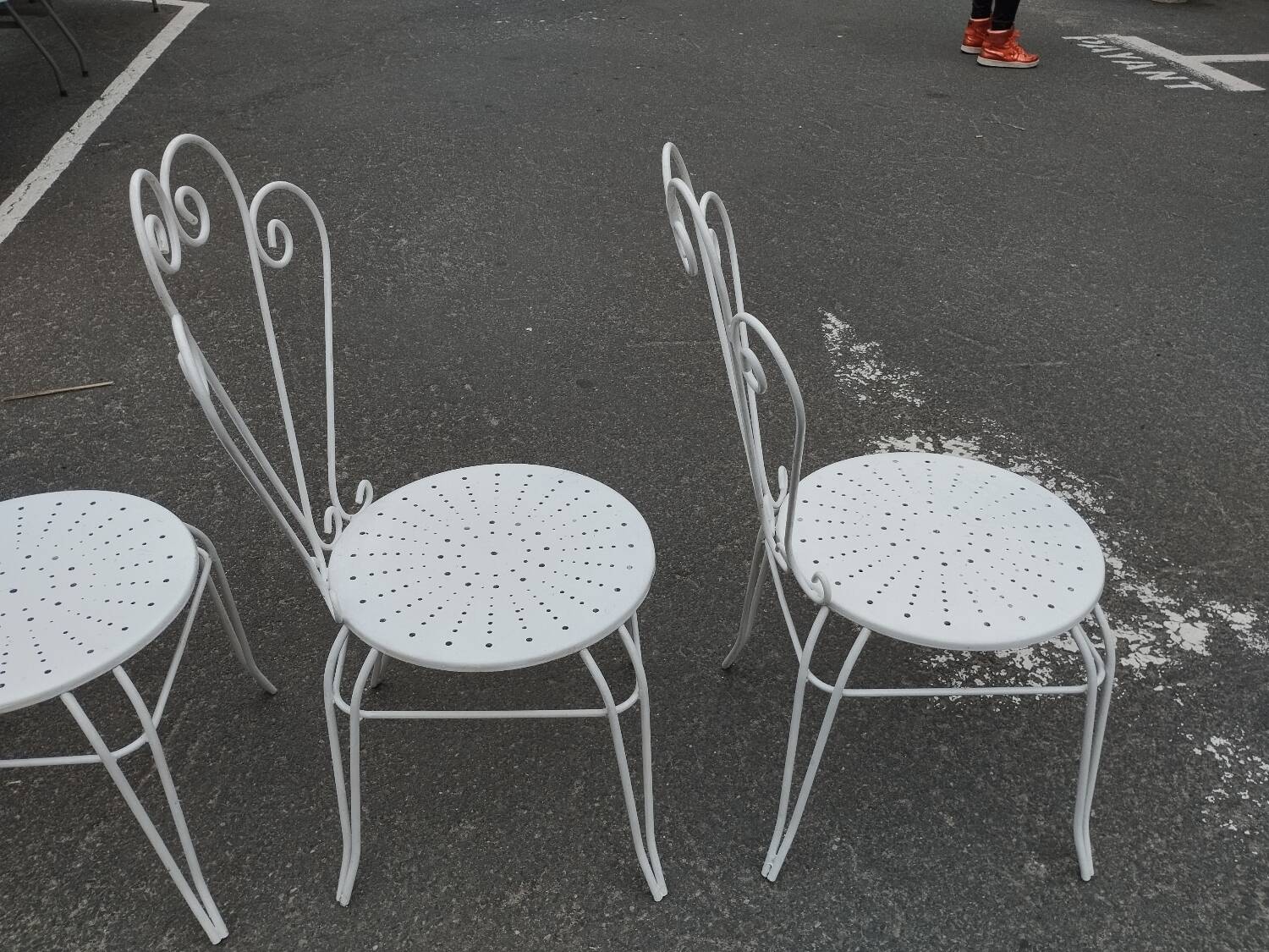 Antique garden furniture in vintage iron