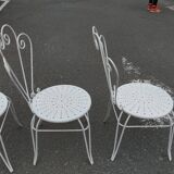 Antique garden furniture in vintage iron