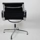 Vintage chair by charles eames ea 108 black leather edition vitra denmark