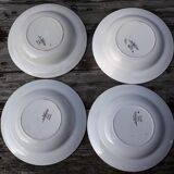 4 hollow plates sarreguemines décor anjou