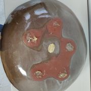large vintage ceramic fruit basket Germany 1960s