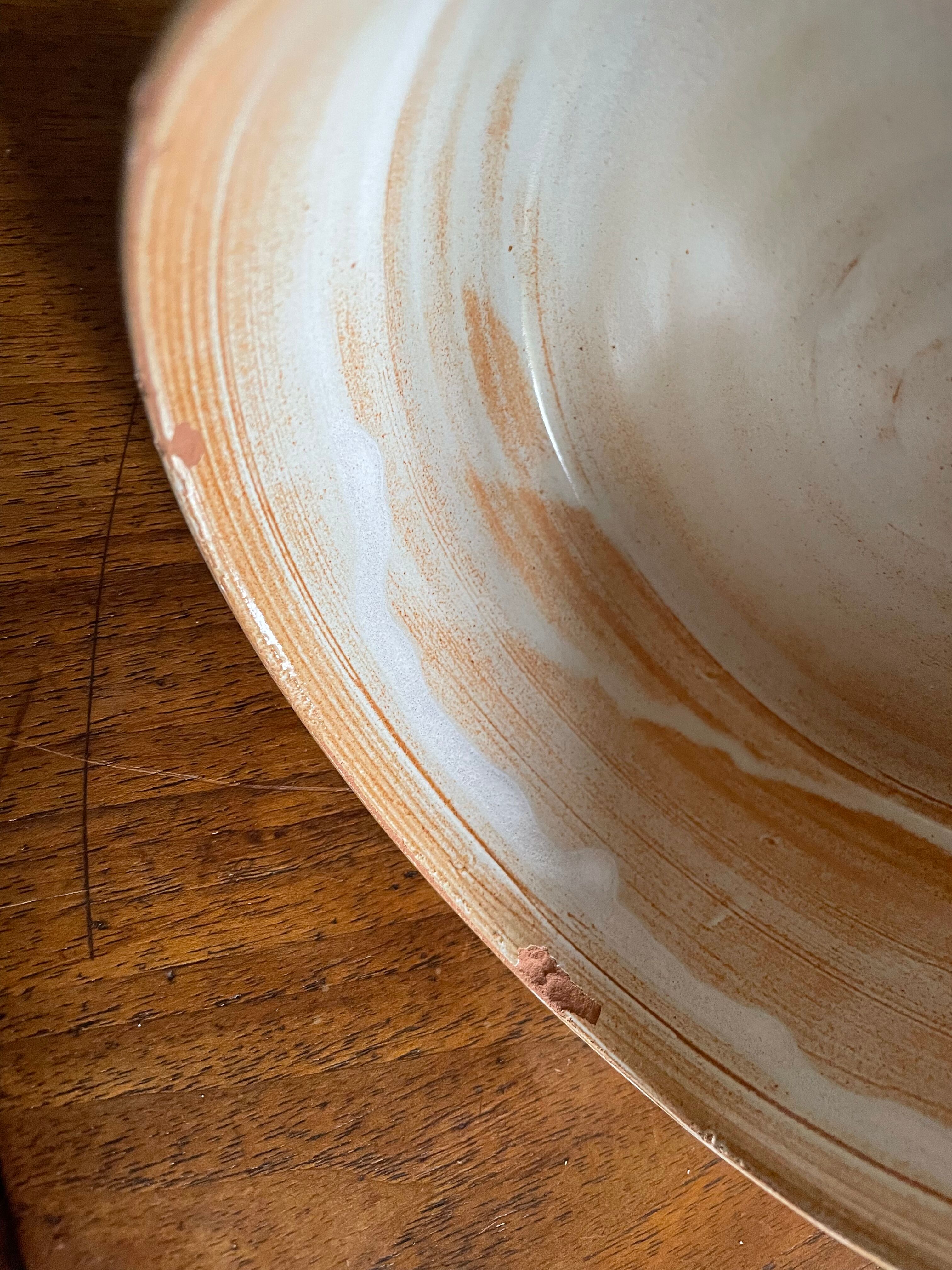 Pot with lid in stoneware vallauris