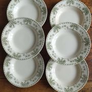 « Palmyre » - 6 assiettes creuses terre de fer Sarreguemines