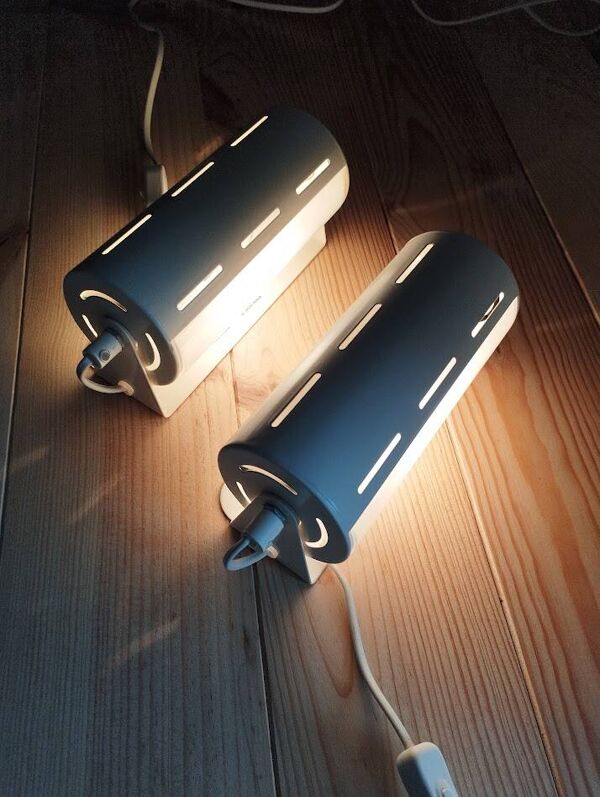 Duo d’appliques SMYG – IKEA Modèle Typ V1013 – design années 2000 – écru /