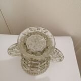 Press glass vase with transparent ears