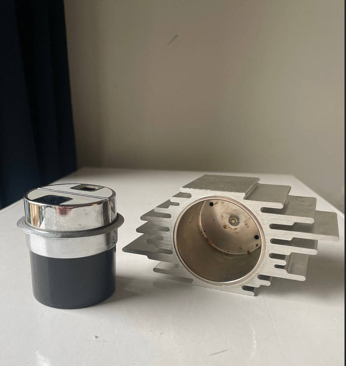 Vintage Modernist  SAROME Japan Table lighter brutalist space age