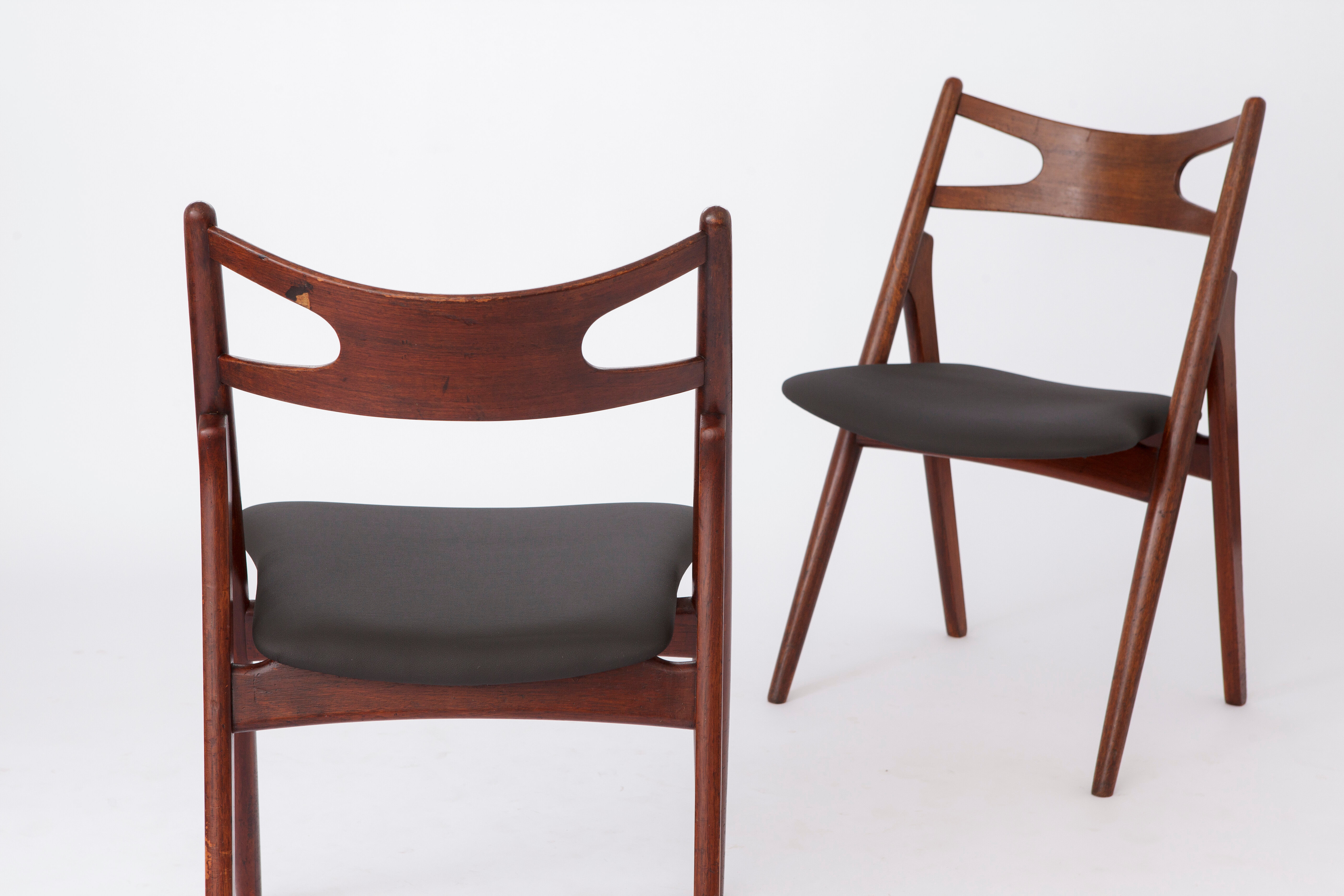 Pair Hans Wegner chairs CH29 Danish 1950s Vintage