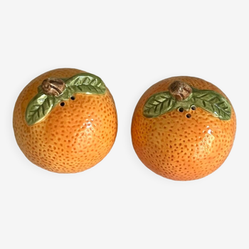 Oranges salière et poivrière barbotine