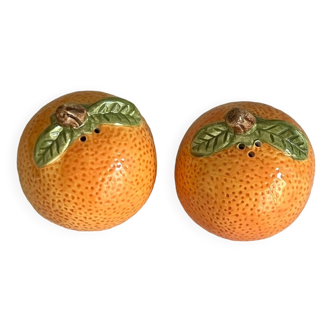 Oranges salière et poivrière barbotine