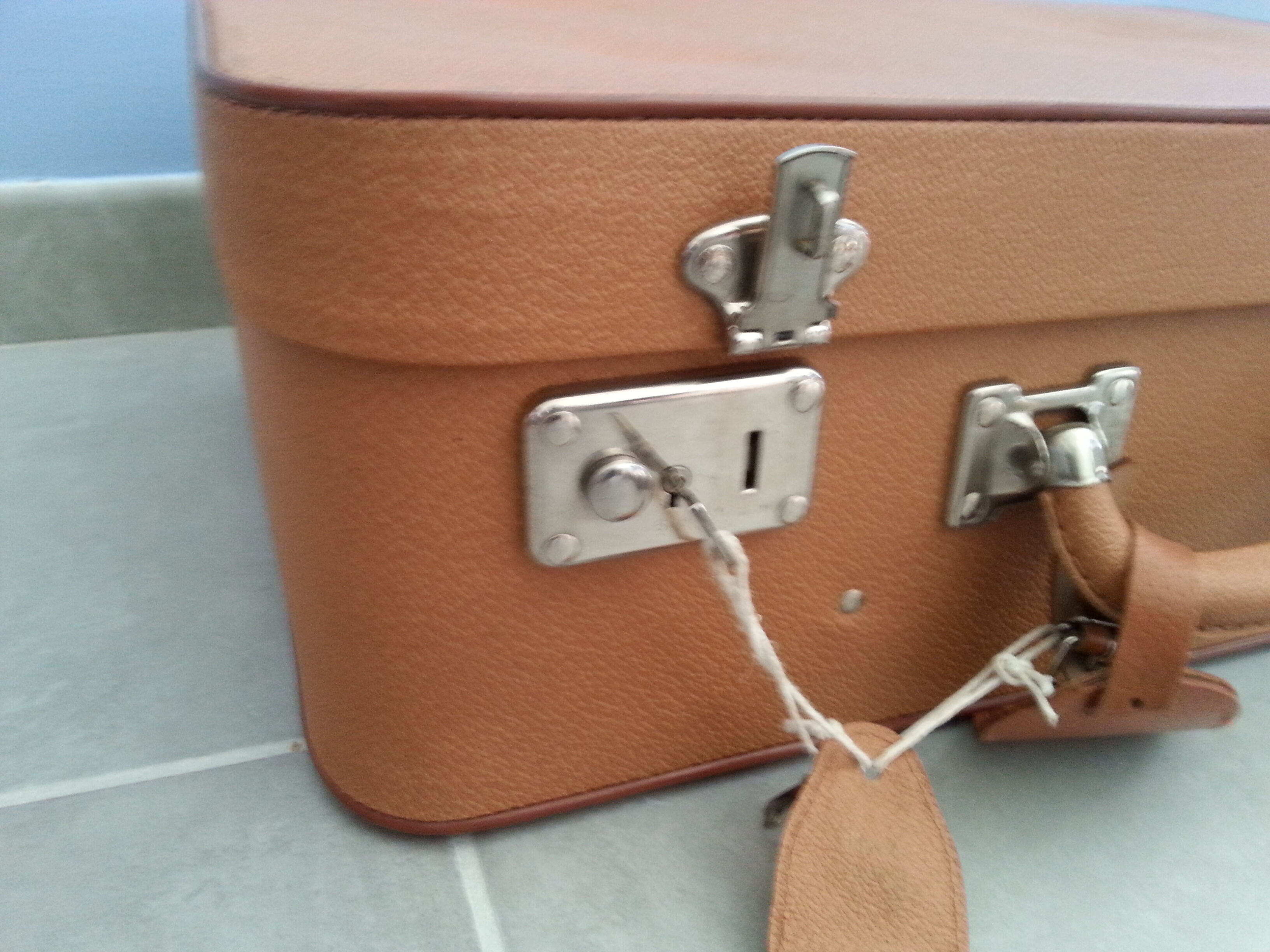 Valise vintage camel
