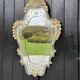 Venetian Murano Glass Mirror, Gilded with Fine Gold, Engraved Mirror, Circa 1950