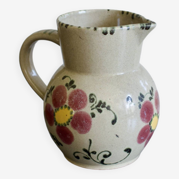 Vintage ceramic pitcher model flowers
