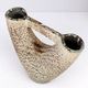 Sculptural double neck vase in stoneware - pottery of the great oak, Vallauris