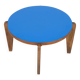Blue lacquered wooden coffee table - 1950s