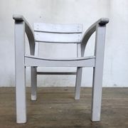 Fauteuil vintage pour enfant blanc gris clair 1950