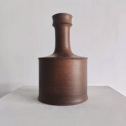 Brown enamelled earth vase Nanni Valentini (1932-1985) for Franco Bucci (1933-2002)