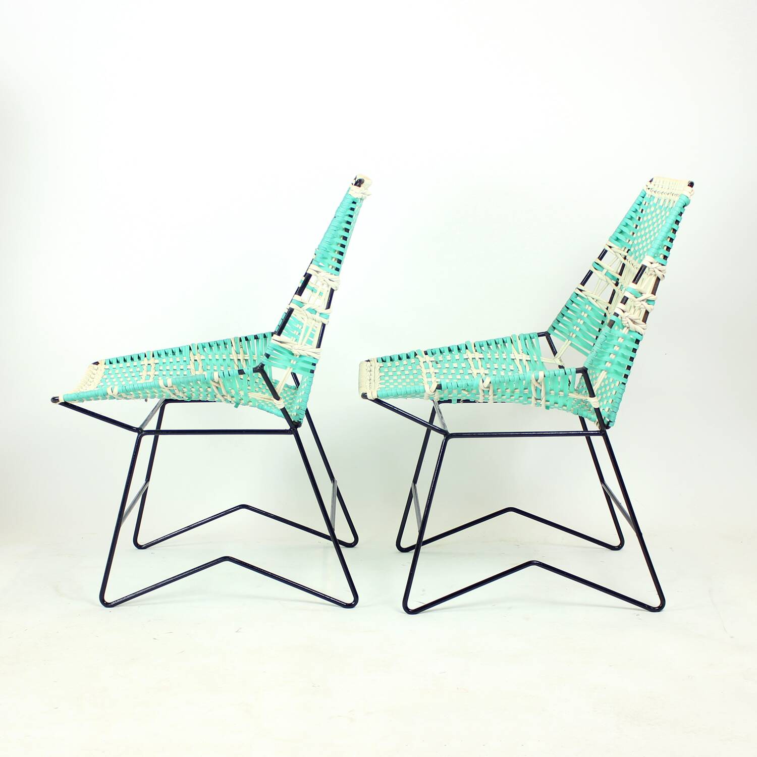 Ensemble de sièges d'extérieur du milieu du siècle, Tchécoslovaquie, années 1960