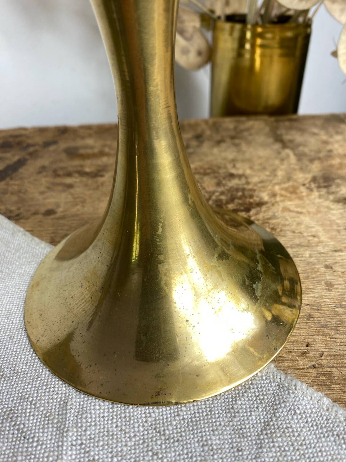 Brass candle holder
