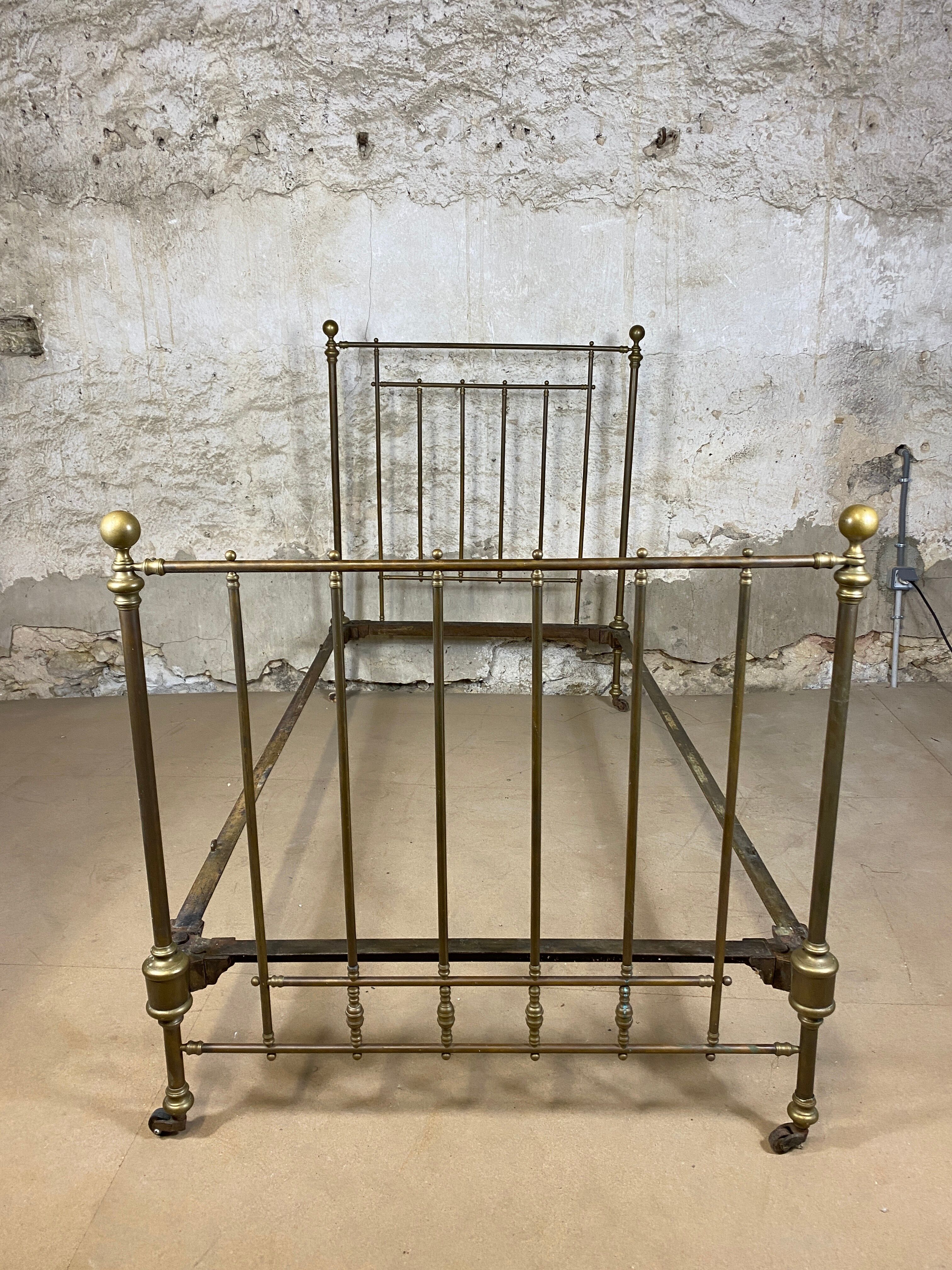Wrought iron bed with bars