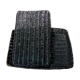 Duo of black wicker baskets