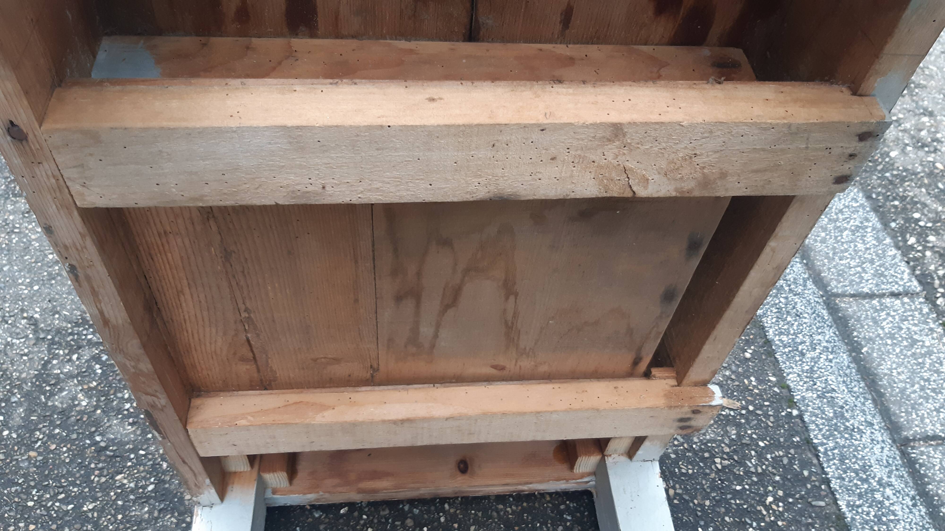 Desk in patinated wood, early 20th century