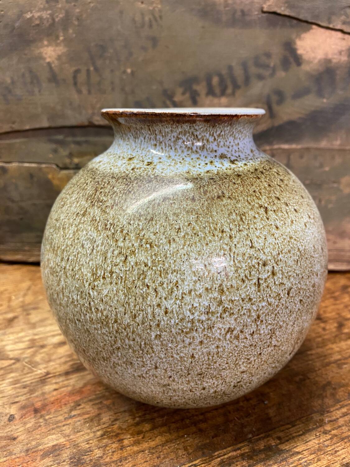 Stoneware ball vase