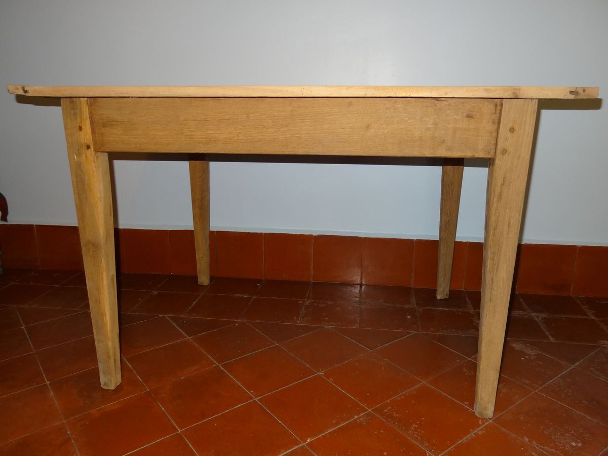 Table de ferme en bois naturel