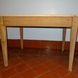 Natural wood farm table