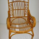 Pair of vintage rattan chairs