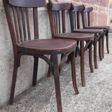 Chaises bistrot Baumann, années 50. (Lot de 4)