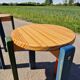 Set of 3 stackable pine stools