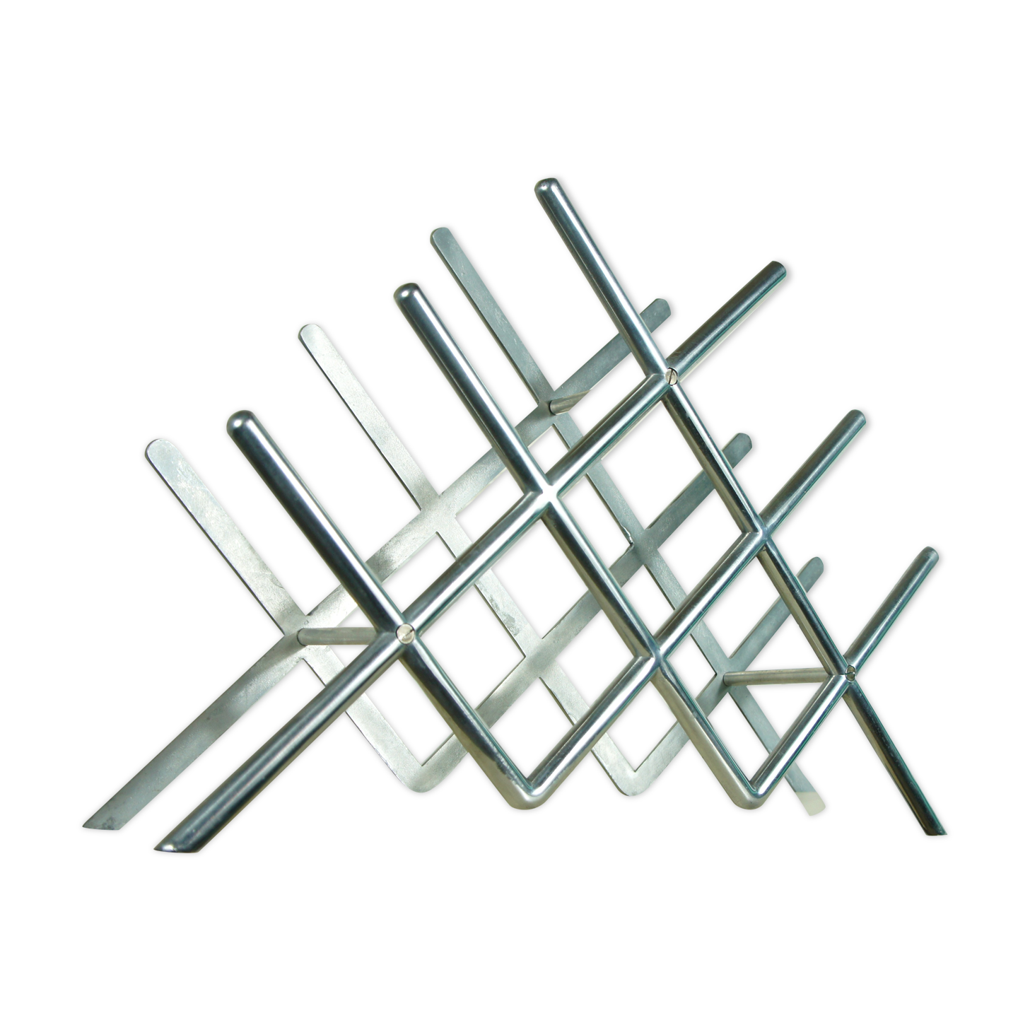 Modernist bottle holder cast aluminum, circa 1940