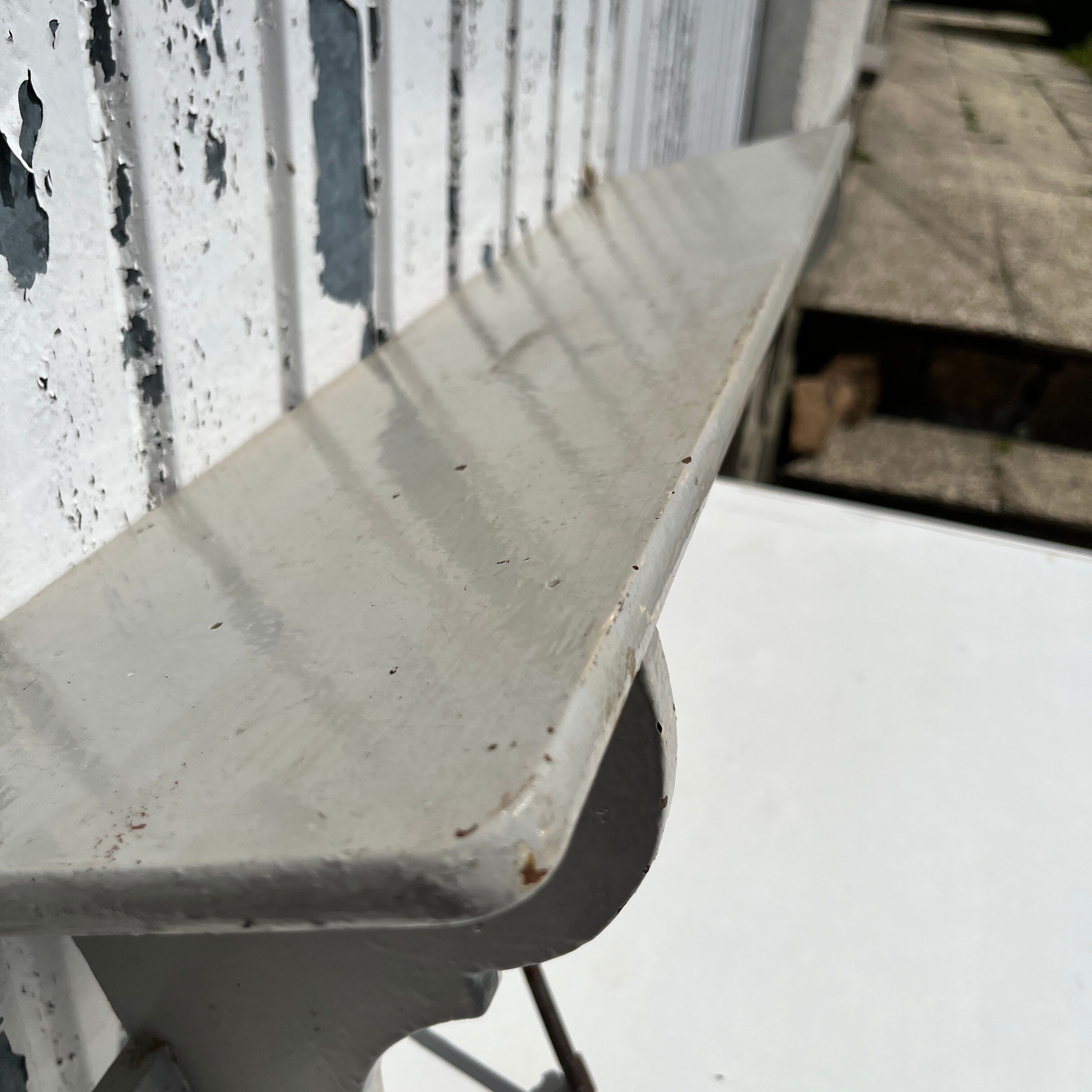Painted wooden kitchen shelf