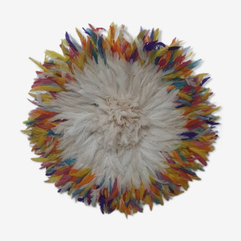 Juju hat blanc contour multicolore de 60 cm