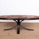 Lava stone, ceramic and steel coffee table by Jean Jaffeux 1960.