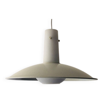 German opaline and metal pendant light, 1960s